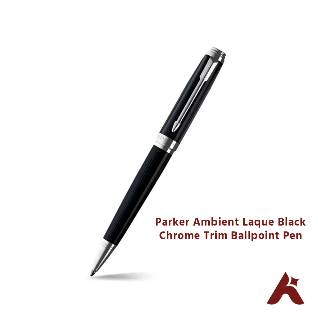 Parker Ambient Laque Black Chrome Trim Ballpoint Pen