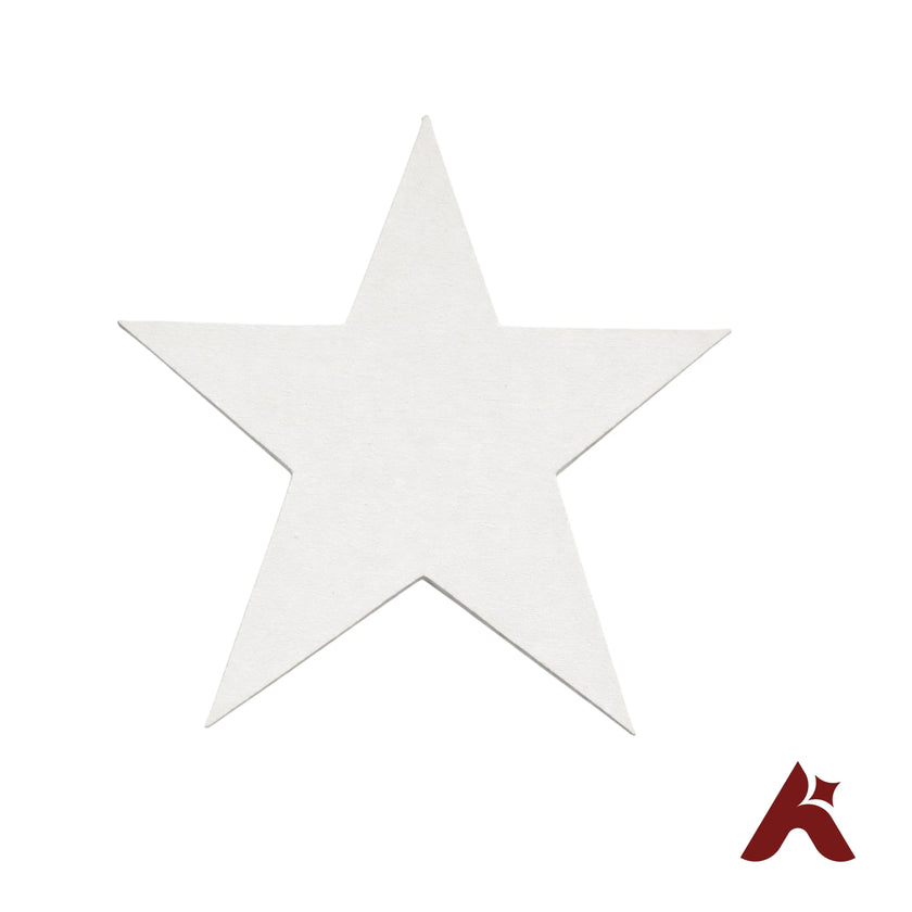 12 Inch Star Shape Canvas Board – Primed Cotton Art Canvas for Acrylic & Oil Painting