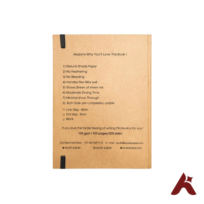 A4 FOUNTAIN PEN FRIENDLY HARD COVER DIARY  100 GSM