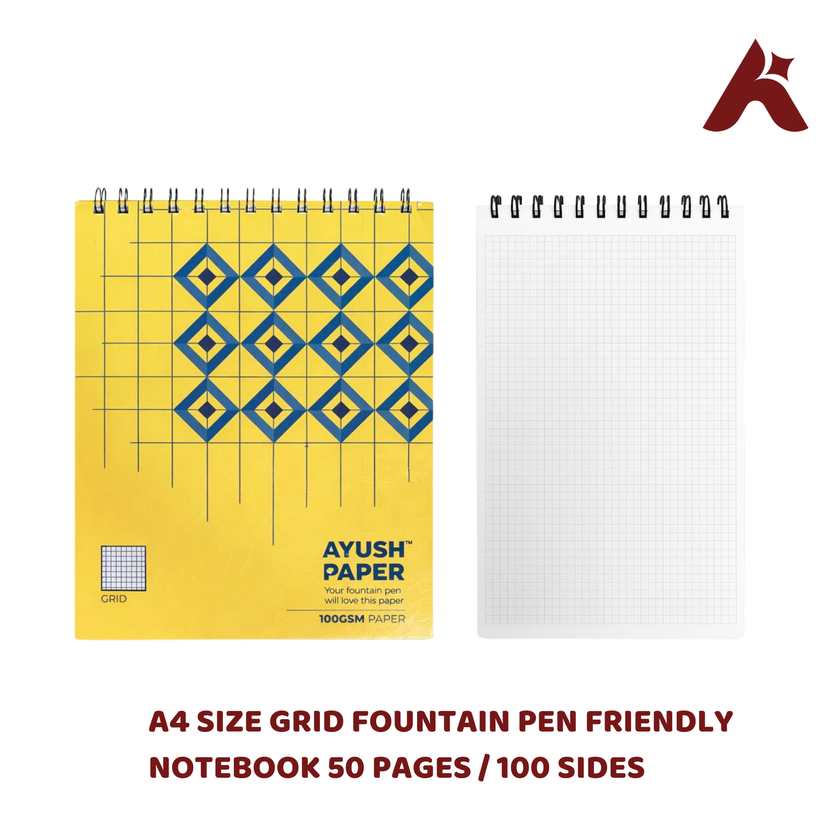 FOUNTAIN PEN FRIENDLY GRID NOTEBOOK