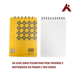 FOUNTAIN PEN FRIENDLY GRID NOTEBOOK  100 GSM