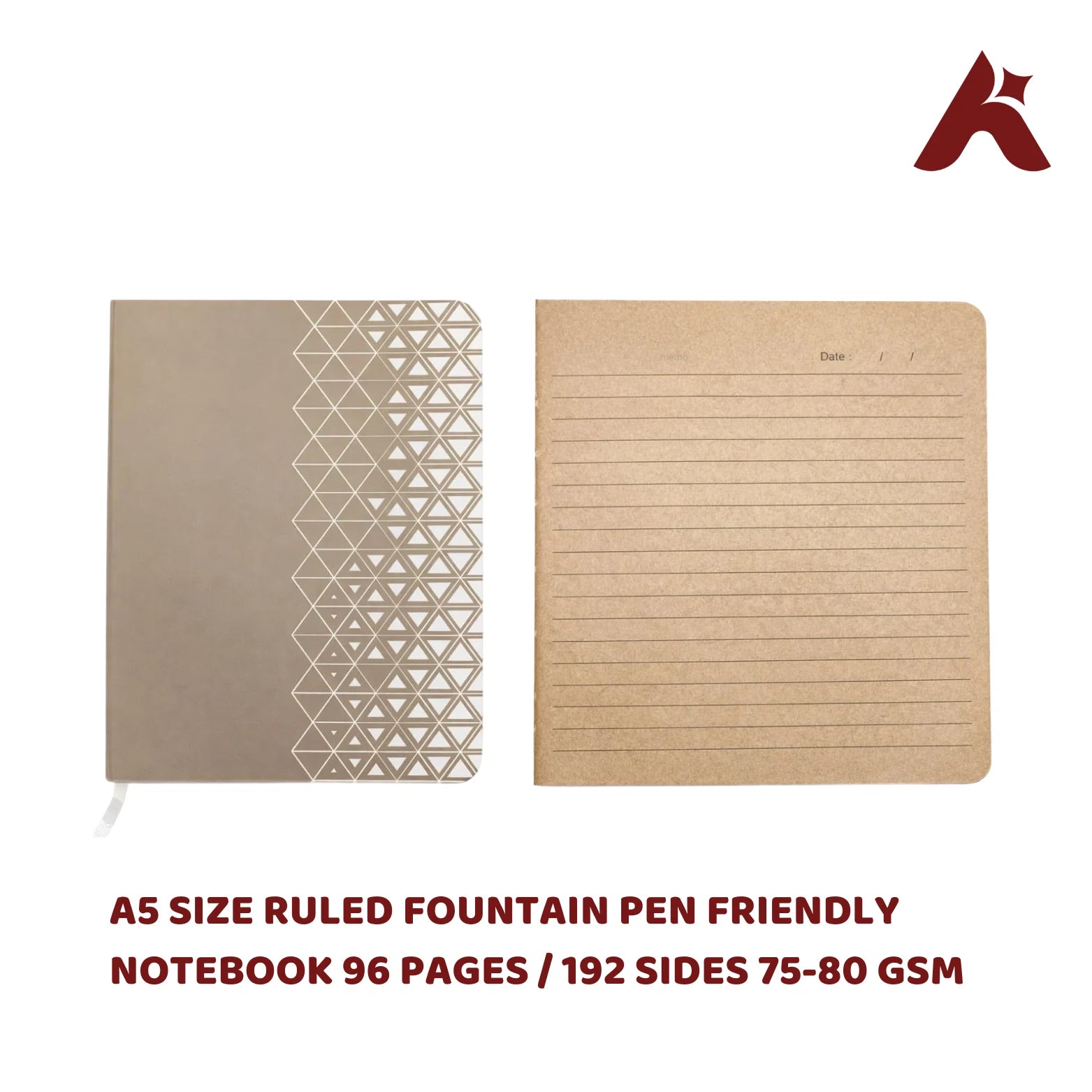 RECYCLED NOTEBOOK A5 SIZE RULED BROWN PAGES