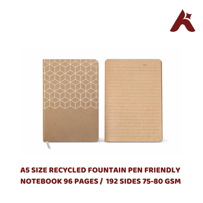 RECYCLED NOTEBOOK A5 SIZE RULED BROWN PAGES