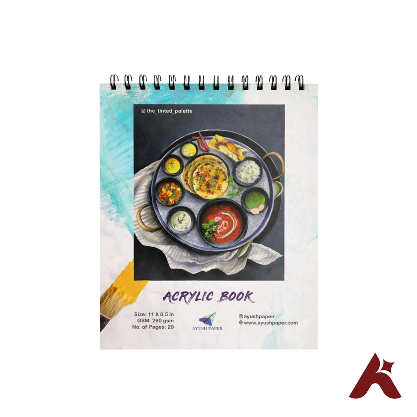 ACRYLIC SKETCHBOOK  11 X 8.5 in  20 PAGES  40 SIDES  260 GSM