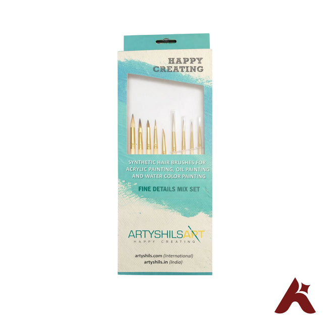 ARTYSHILSART / FINE DETAILS MIX SET PAINT BRUSHES
