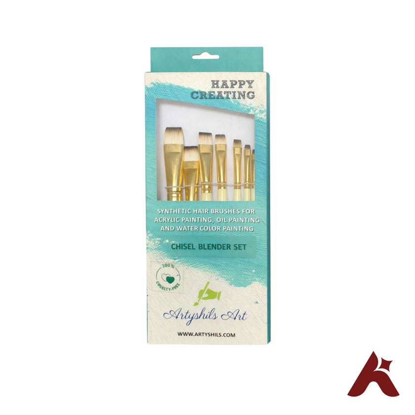 ARTYSHILS ART / CHISEL BLENDER SET PAINT BRUSHES