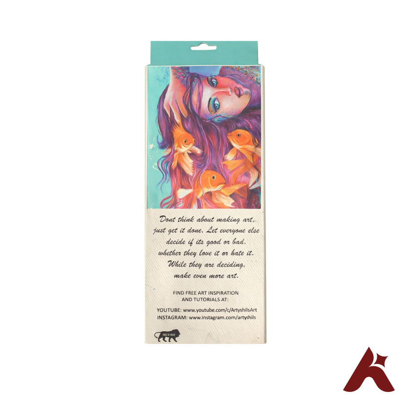 ARTYSHILS ART / CHISEL BLENDER SET PAINT BRUSHES   BACKSIDE