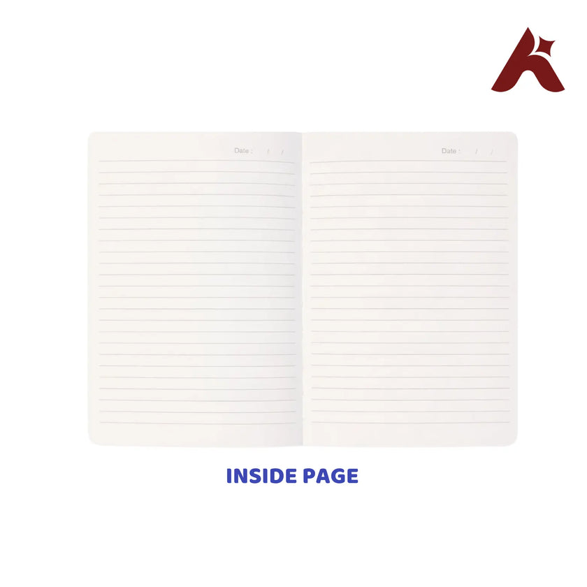 A5 SIZE HARD BOUND RULED CANVAS DIARY NOTEBOOK 100 PAGES / 200 SIDES