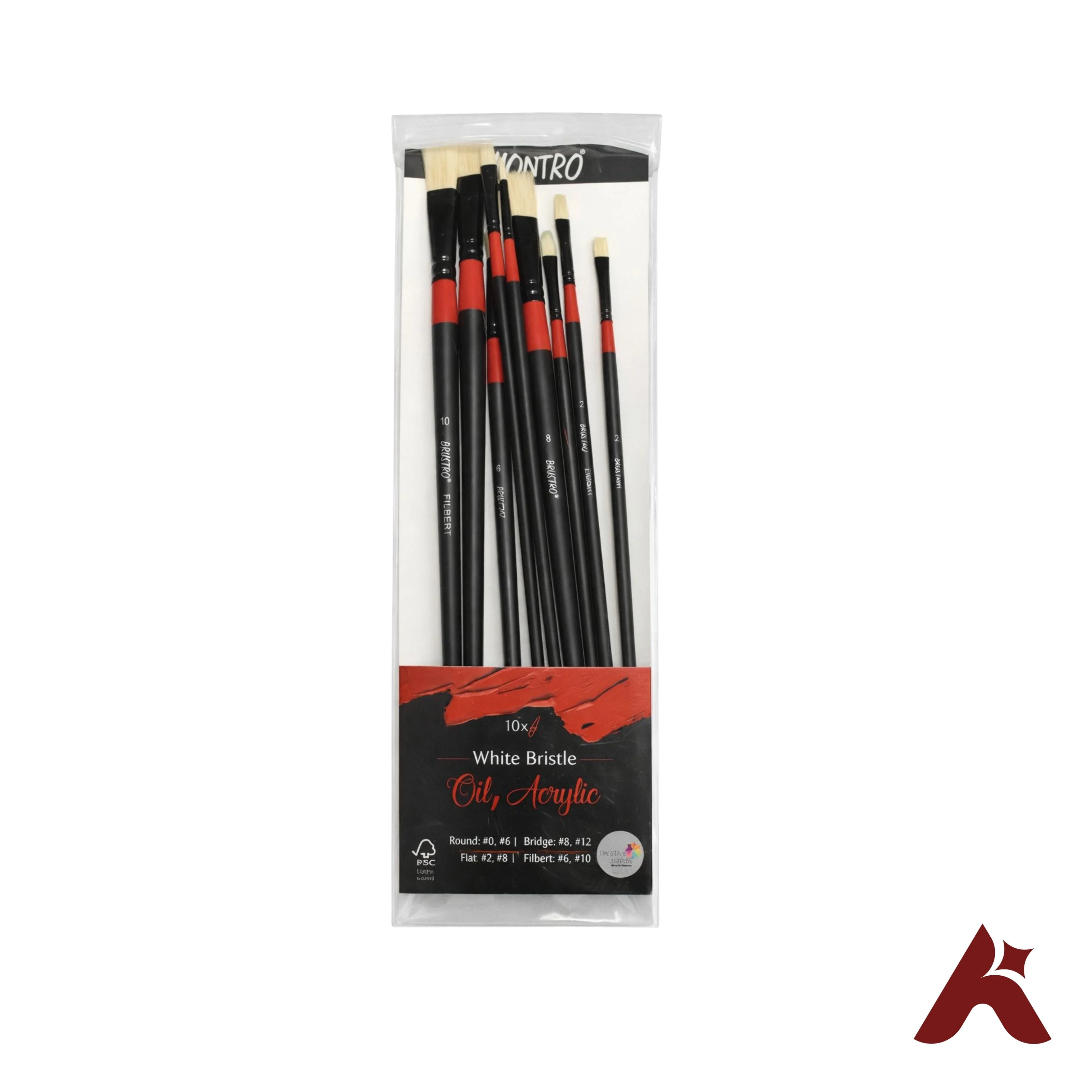 BRUSTRO WHITE BRISTLE  OIL, ACRYLIC PAINT BRUSHES