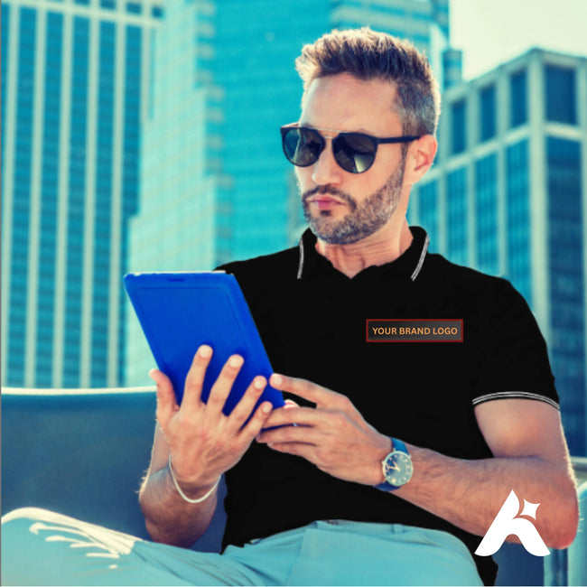 Black Color Combed Cotton Polo T-shirt (Set Of 3)