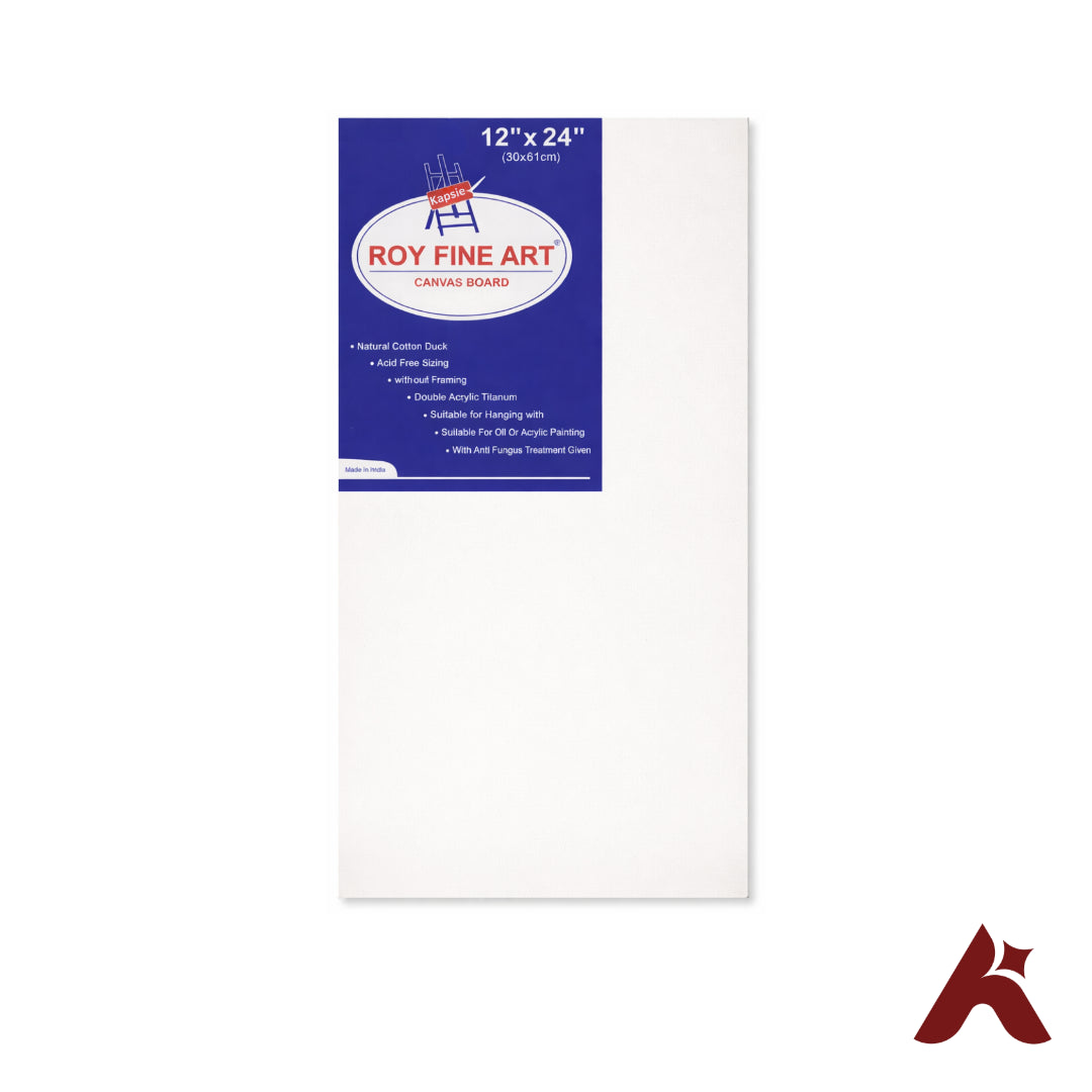 ROY Fine Art Canvas Board 12″ × 24″ | Acid-Free | Double Primed