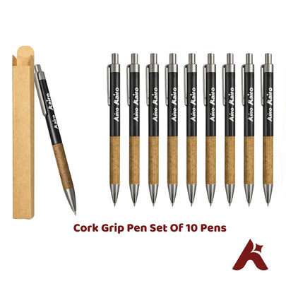 Cork Grip Pen Set Of 10 Pens