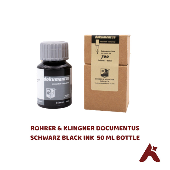 DOCUMENTUS SCHWARZ BLACK INK  50 ML BOTTLE