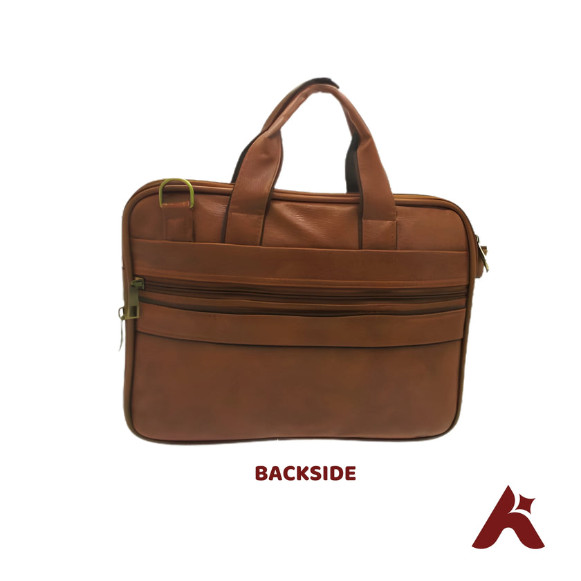 Dafter 14 Inch Laptop Sleeve Bag  Light Brown  Backside