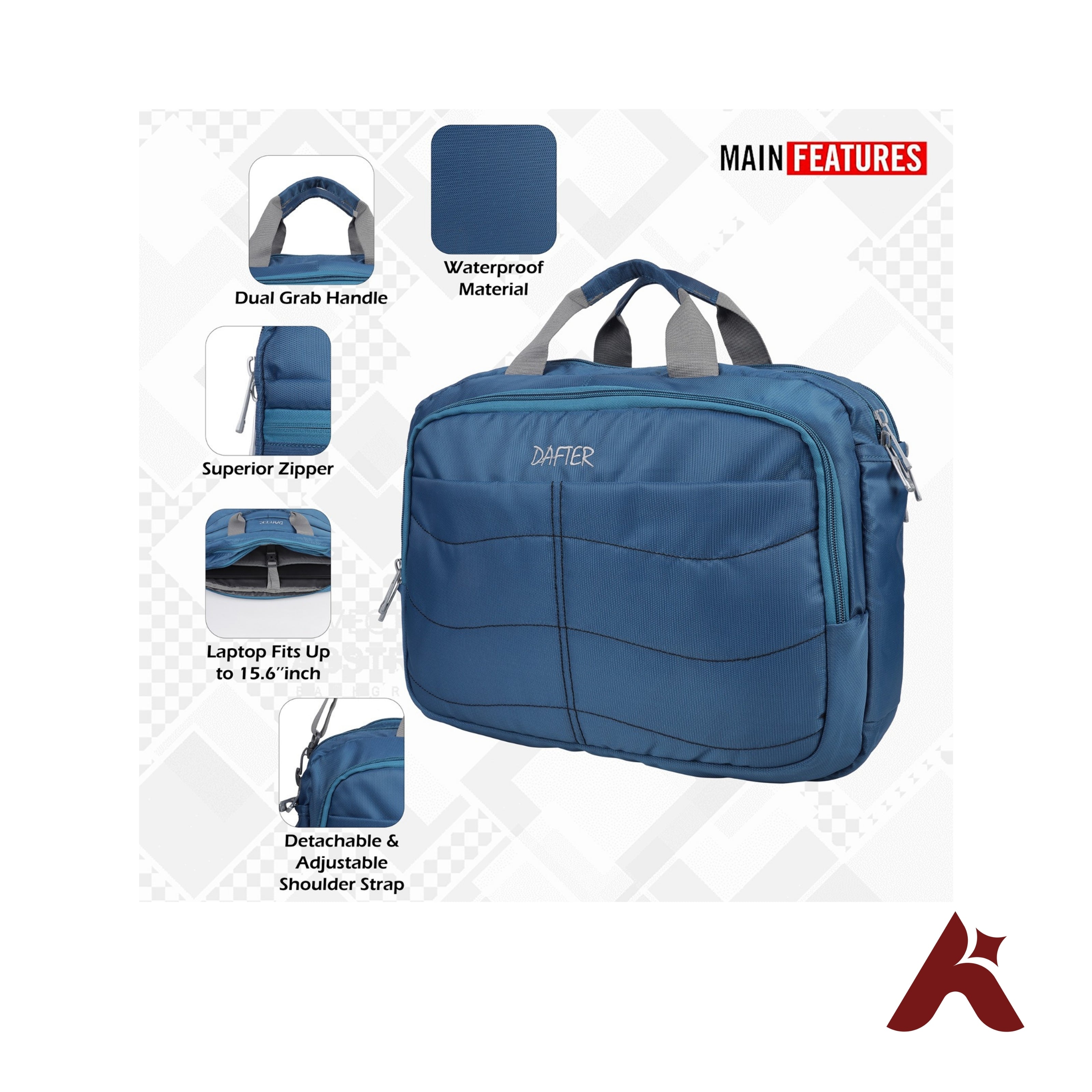 Dafter Blue Office Bag 18 Inch