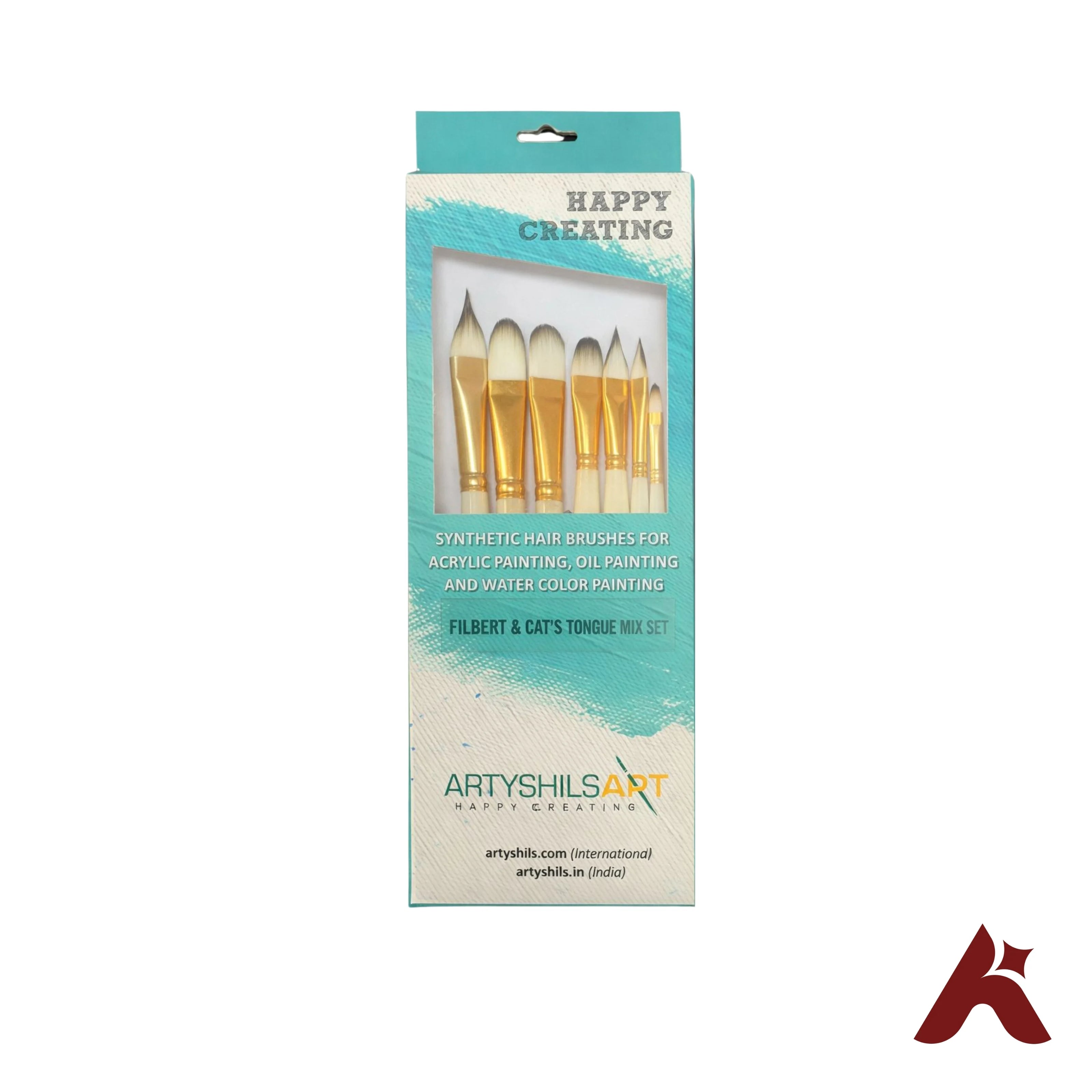 FILBERT & CATS TONGUE MIX SET ARTYSHILSART BRUSH