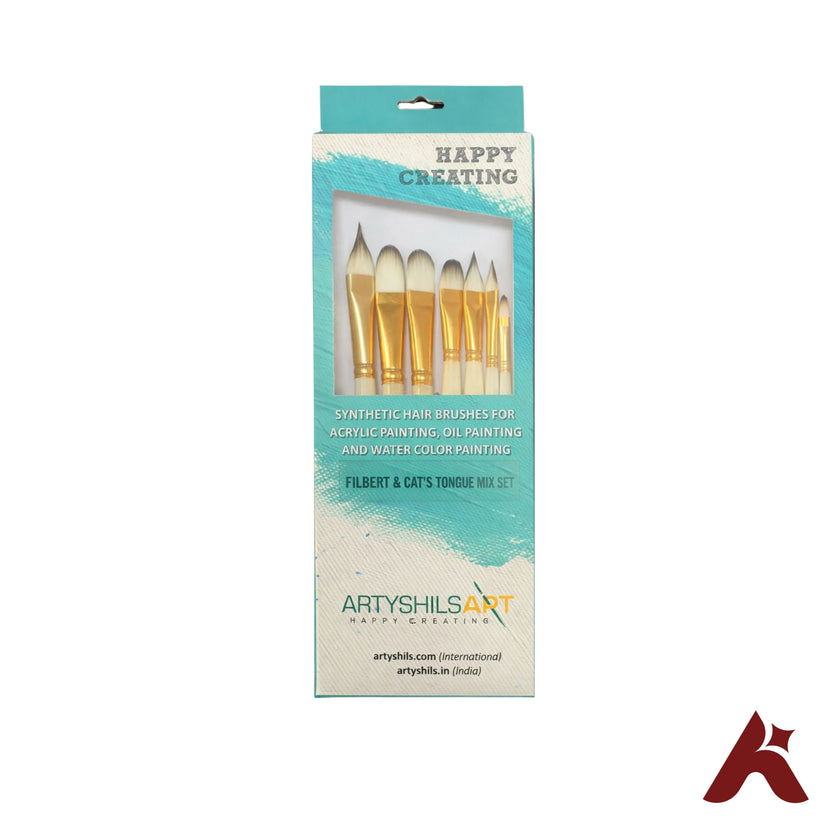 FILBERT & CATS TONGUE MIX SET ARTYSHILSART BRUSH