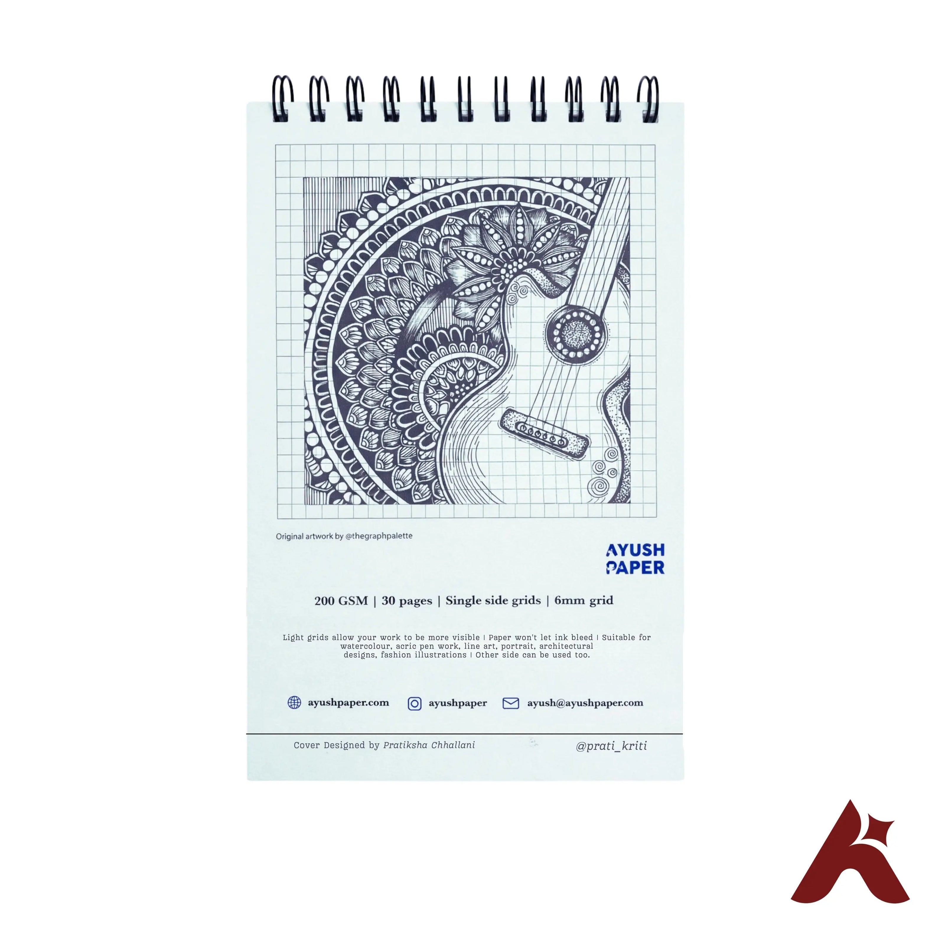 GRID SKETCHBOOK  200 GSM