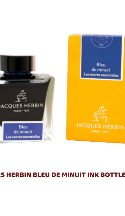 JACQUES HERBIN BLEU DE MINUIT FOUNTAIN PEN INK BOTTLE  50 ML