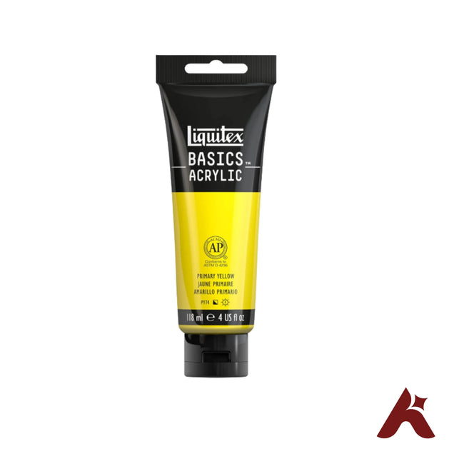 Liquitex Basics Acrylic Paint Primary Yellow 118ml Artist Color