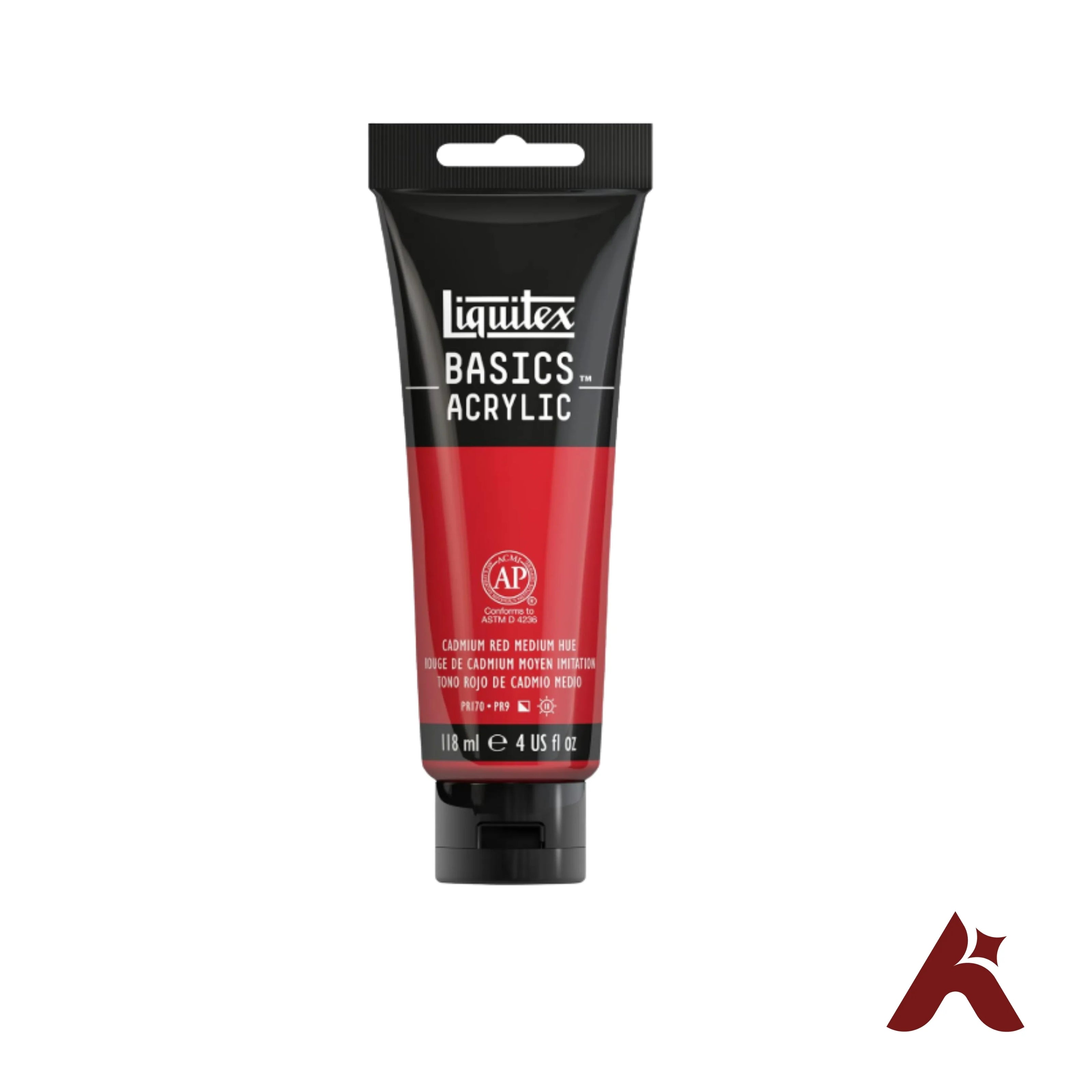 Liquitex Basics Acrylic Paint Cadmium Red Medium Hue 118ml