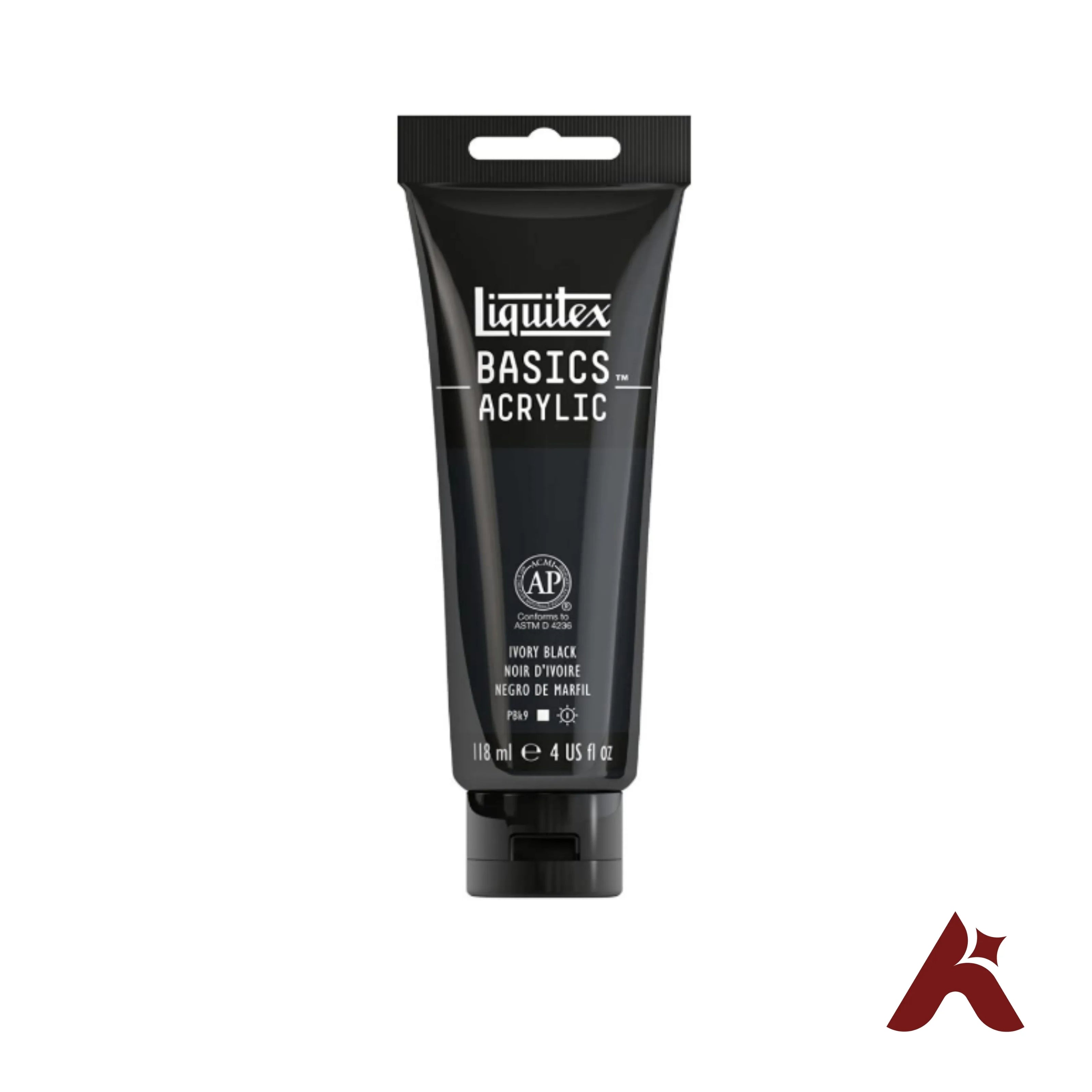 Liquitex Basics Acrylic Paint Ivory Black 118ml Artist Color