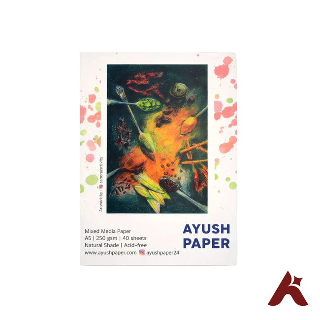 MIX MEDIA PAPER  A5  40 SHEETS / 62 SIDES  240 GSM