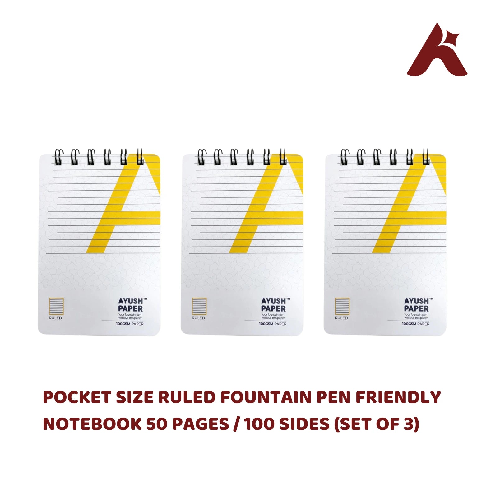 FOUNTAIN PEN FRIENDLY RULED NOTEBOOK