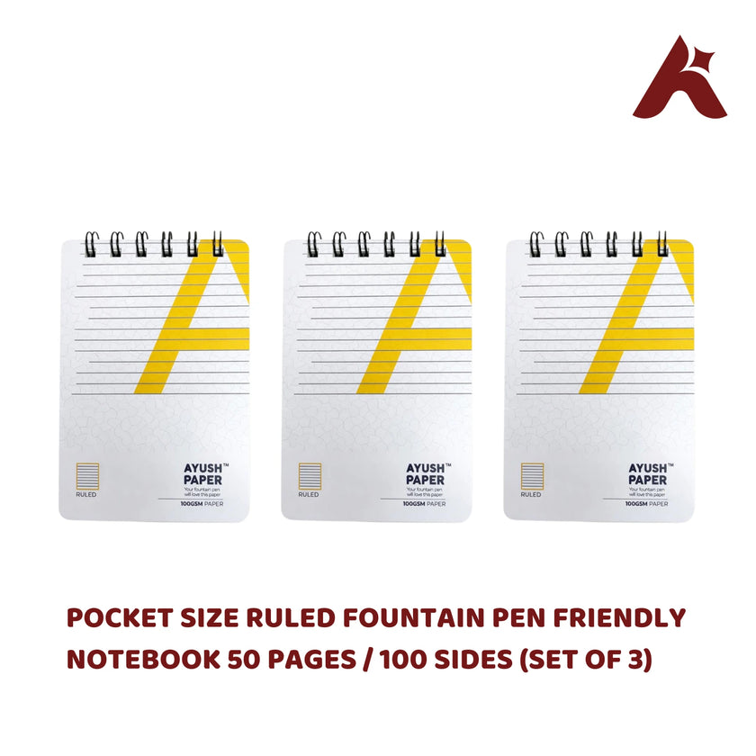 FOUNTAIN PEN FRIENDLY RULED NOTEBOOK