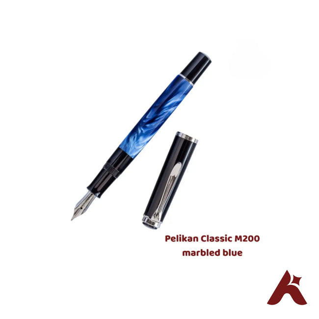 Pelikan Classic M200 Marbled Blue Fountain Pen