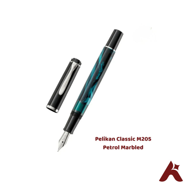 Pelikan Classic M205 Petrol Marbled Fountain Pen