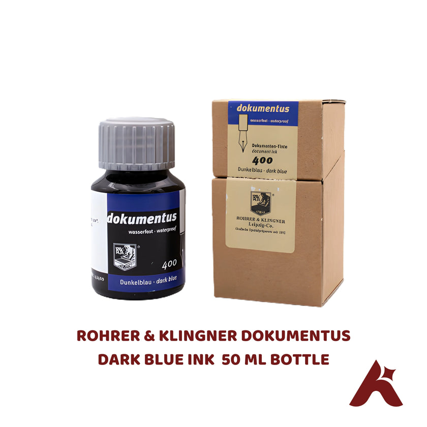 ROHRER & KLINGNER DOKUMENTUS DARK BLUE INK  50 Ml BOTTLE