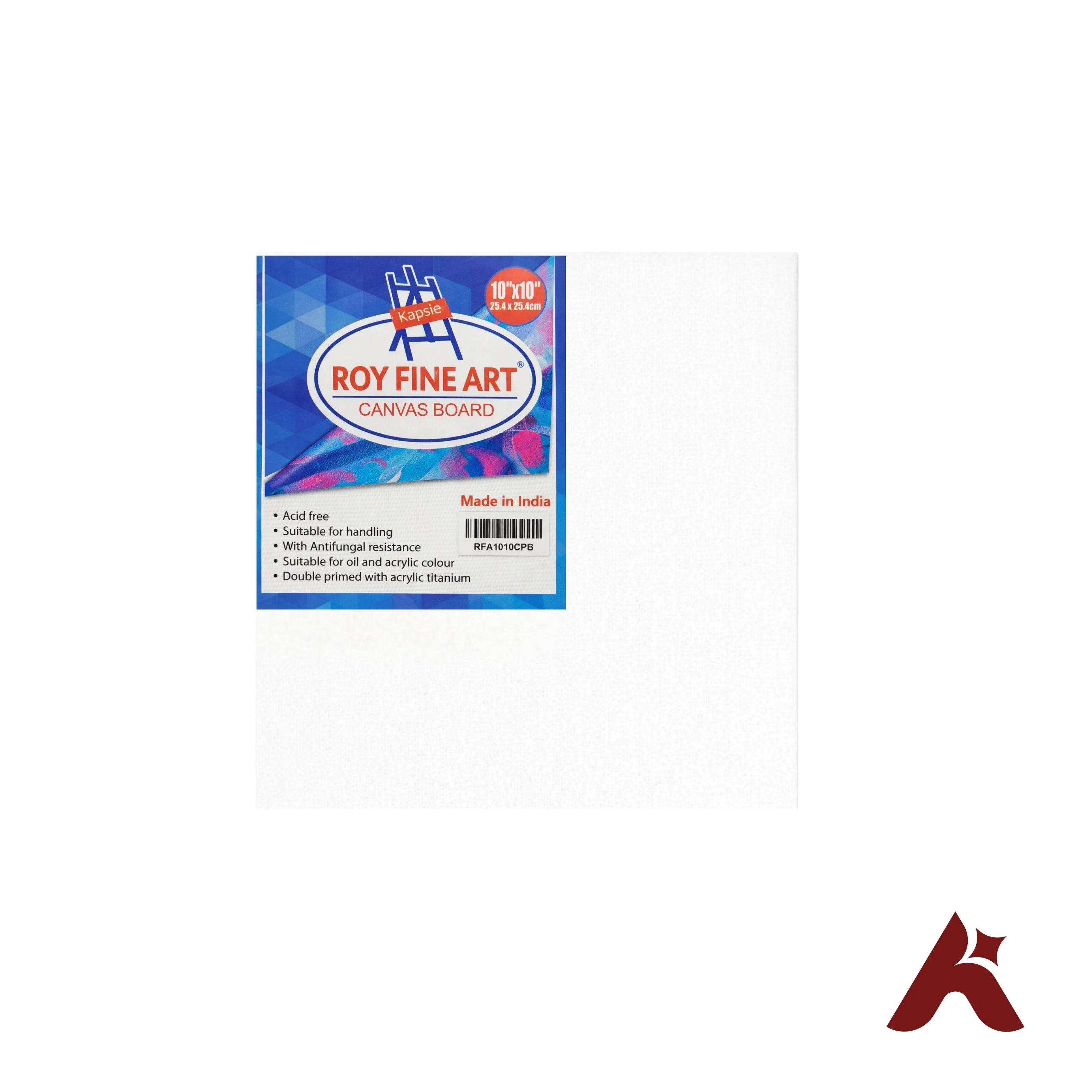 ROY Fine Art Canvas Board 10×10 Inch (25.4 × 25.4 cm)