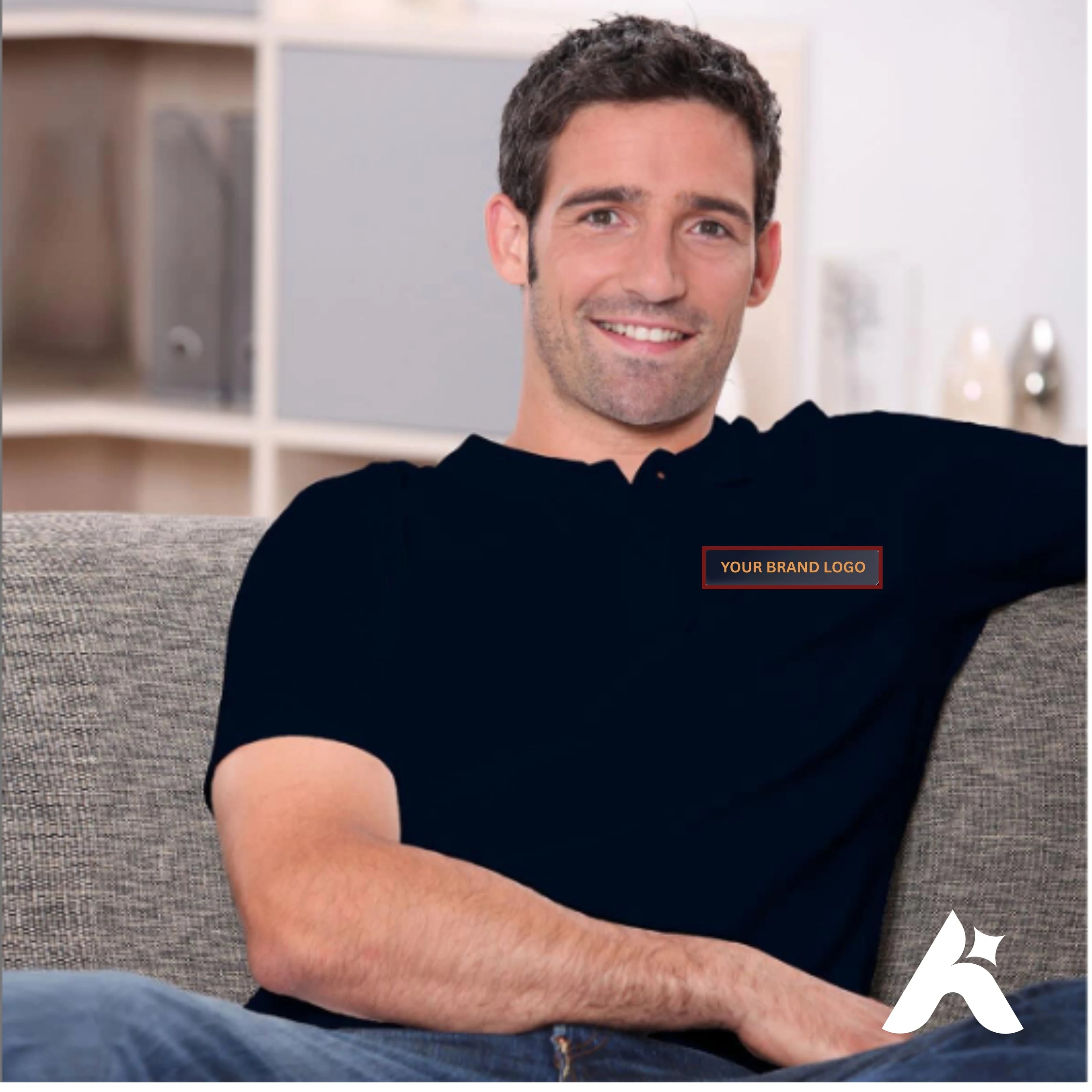 Navy Color Cotton Polo T-shirt  (Set Of 3)