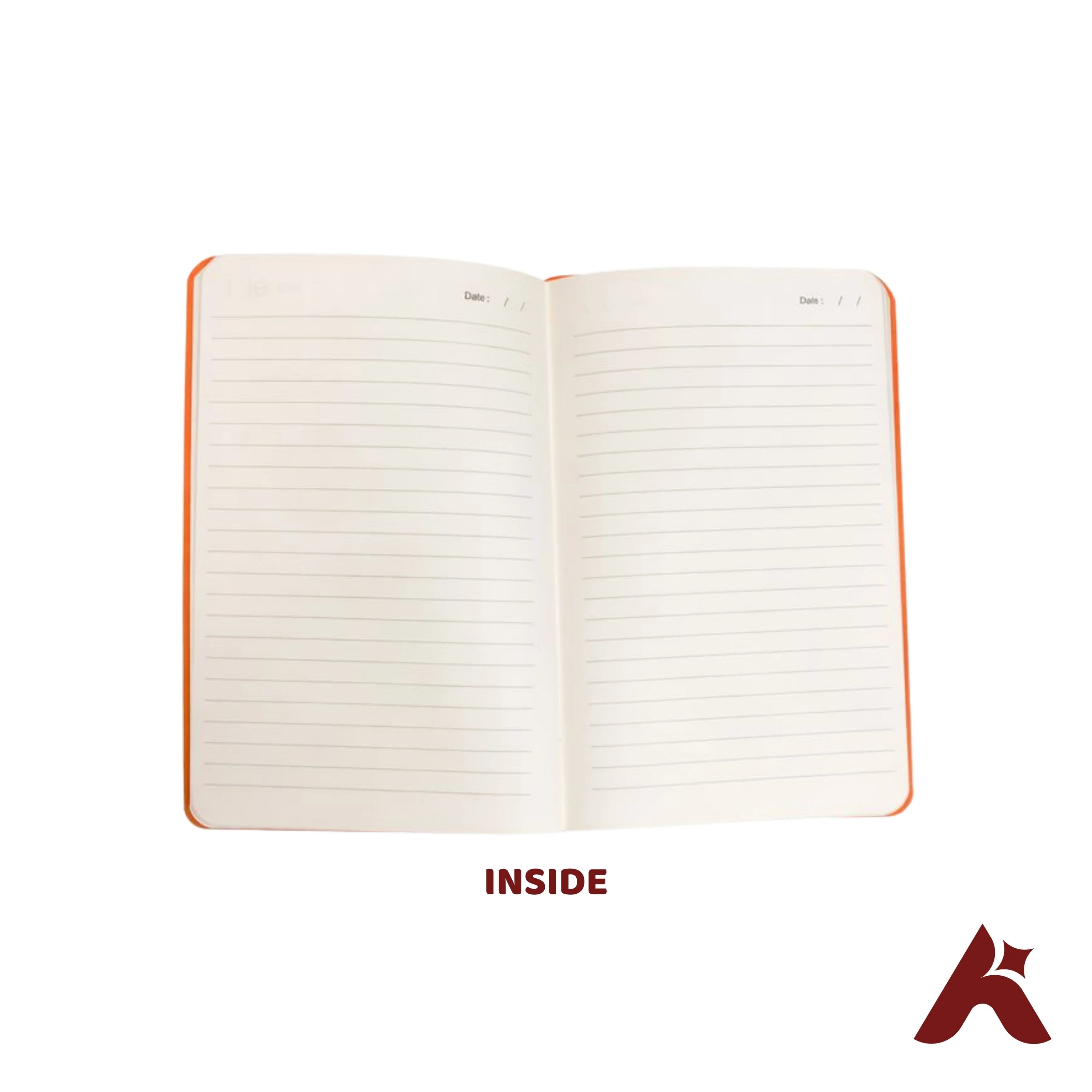 SOFT BOUND - FLEX RULED INSIDE WITH ORANGE COVER 