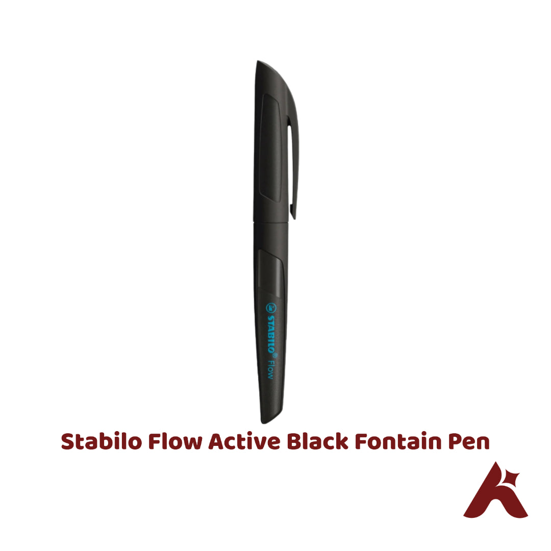 Stabilo Flow Active Black Fontain Pen | Includes Cartridge & Converter