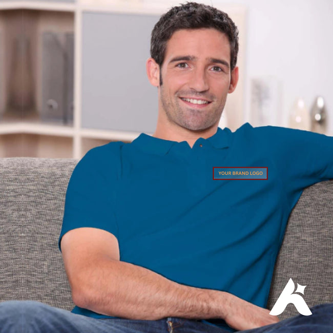 Turquoise Blue Color Cotton Polo T-shirt (Set Of 3)