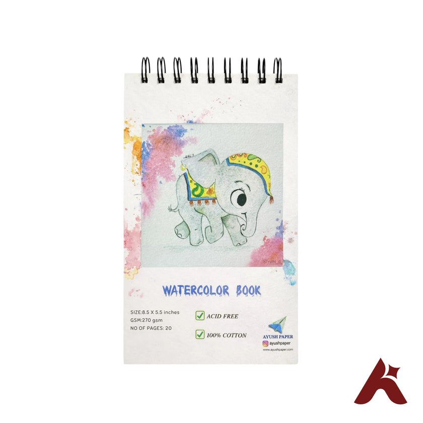 WATERCOLOR SKETCHBOOK  8.5 X 5.5 INCHES  270 GSM