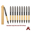 Wooden Grip Pen Set Of 10 Pens